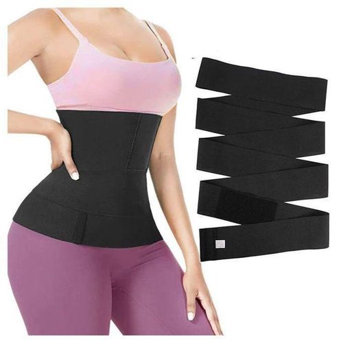 Fashion Bandage Wrap Lumbar Waist Trainer Sweat Sauna Belt Body Shaper Trimmer Snatch Me Up Tummy Fajas Free Size Fat Burning 4M