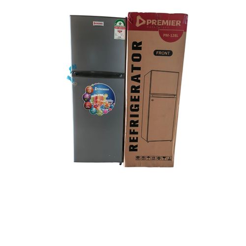 128L Double Door Refrigerator Top Freezer Fridge