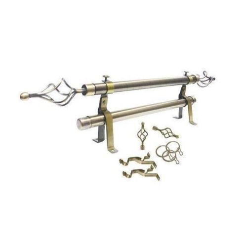 Gold Premium Adjustable Curtain Rods-Single and Double Options in 1M,2M,3M Lengths