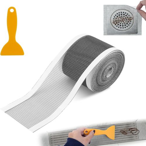 Disposable Shower Drain Hair Catcher with Removal Tool, Self-Adhesive Floor Drain Covers Sticker