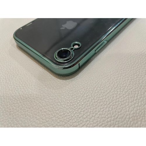 Electroplated Transparent Clear Frame Phone Case For iPhone XR-GREEN