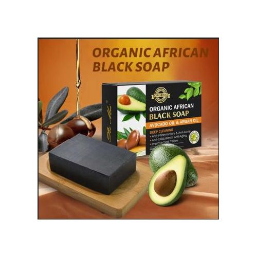African Avocado and Argan Oil Black Soap 120g