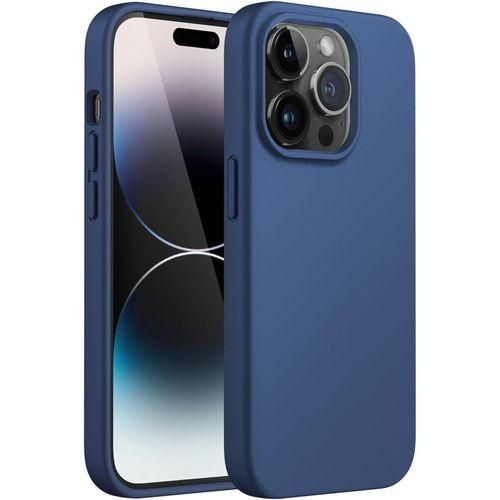Navy Soft Gel 3- Layered Slim Silicone Phone Cover Case for iPhone 14 Pro