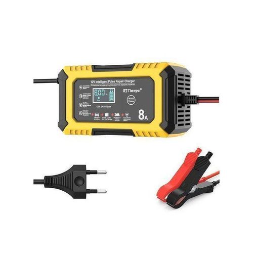 8-Amp Smart Battery Charger for Lithium and Lead-AcidAGMGelSLA Pulse Repair Car Battery ChargerTrickle ChargerMaintainerDeep Cycle Charger for AutomotiveBoatMotorcycleLawn Mower-12V