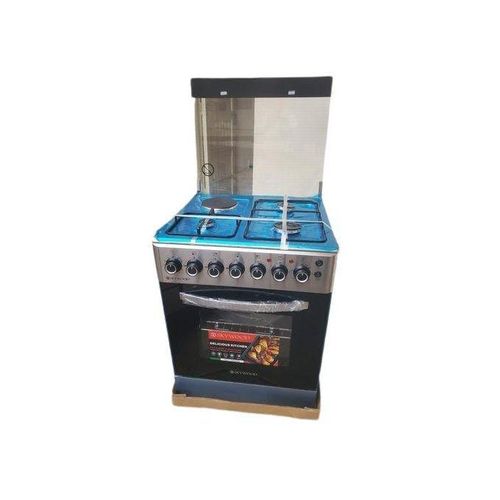 Skywood Standing Cooker 3 Gas +1 Electric Hotplate Standing Cooker with Electric Oven, Auto Ignition, Timer and Heat Regulator