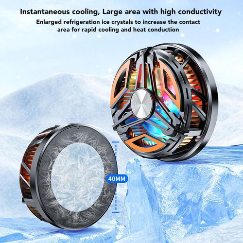 Mobile Phone Cooler Phone Cooling Fan for Gaming Fit All Types of iPhone Android Smartphones, Mobile Phone Radiator with 20 Pcs Gaming Finger Sleeves For Free