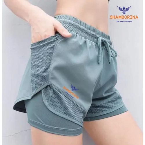 2 in 1 Womens Gym Short