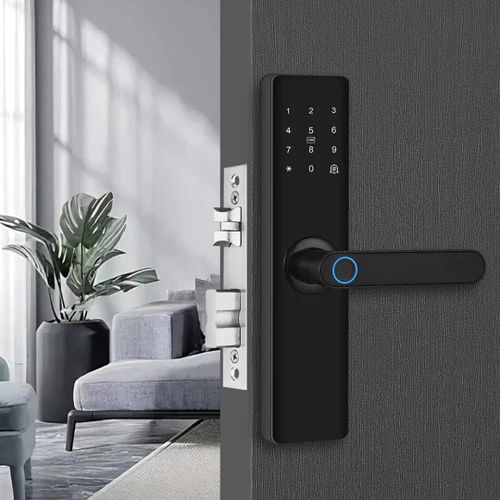 Tuya Wifi Smart Digital Door Lock Code Rfid Ic Card Smartphone App Unlock Biometric Fingerprint Smart Locks