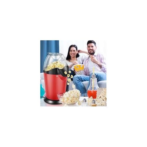 1200W Oil-Free Hot Air Popcorn Maker Machine - Healthy Snack, High Popping Rate, Includes Measuring Cup