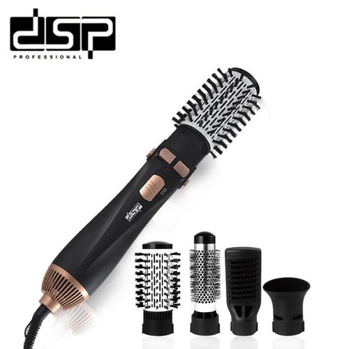 Hot Air Brush 4 in 1, 1200 W Negative Ion Hot Air Brush, Hot Air Styler with 2 Temperatures and 2 Air Flow Levels, Professional Hair Dryer Brush, Volume Brush, Styling Brush, Hot Air Comb and Styler