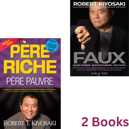 Père Riche Père Pauvre Faux Book By Robert T Kiyosaki - French Edition Set