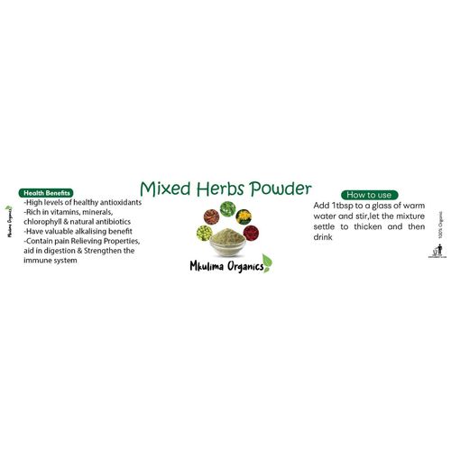 Mkulima Organics Pure Mixed Herbs Powder