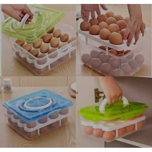 2 layers 32pc egg tray organizer