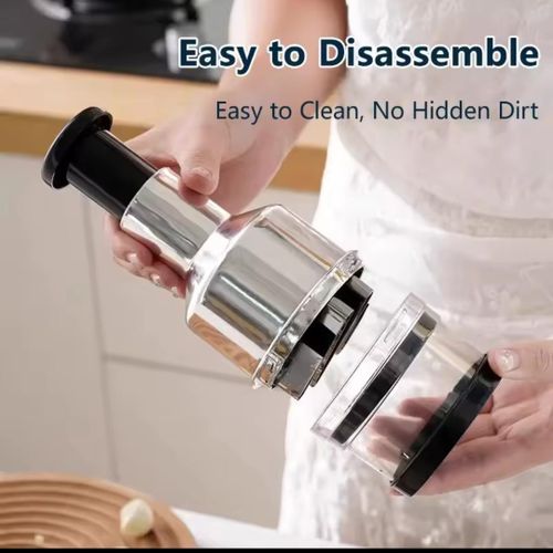 Multifunctional Manual Food Chopper Stainless Steel Blades Easy Pull Vegetable Cutter 85cm x 22cm