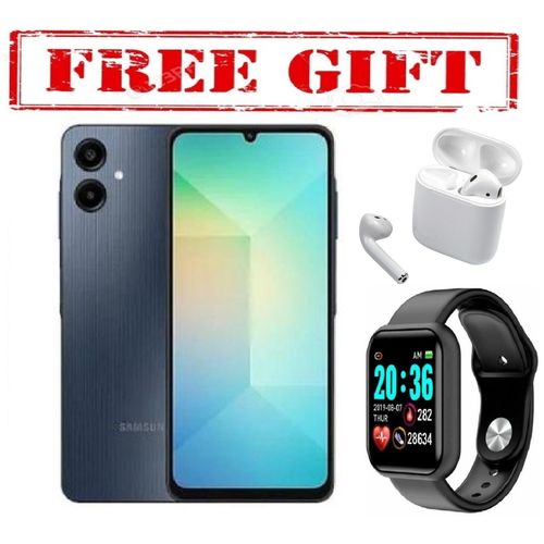 Galaxy A06, 6.7'' Display, 4GB RAM + 64GB ROM (Dual Sim) 50MP Camera, 5000mAh COMES WITH FREE GIFTS ( AIRPODS + SMART WATCH) FOR YOU