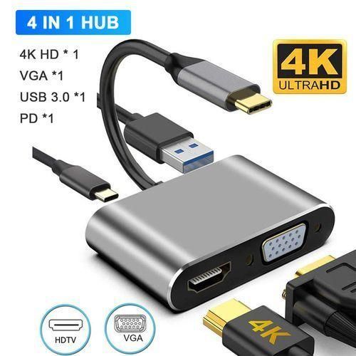Converter 2 In 1 Type-c To HDMI 4 In 1 HD 4K Dock