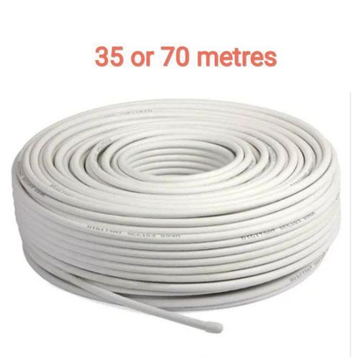 Superior Tv Coaxial Cable Or Tv Aerial Cable 35 To 70m, White