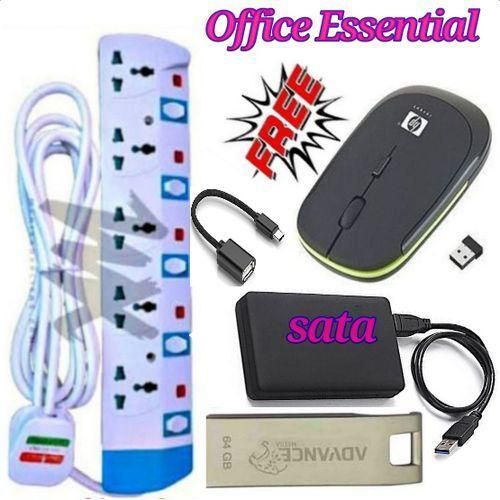 Power King 5 Way Extension With Safe Switch + Free Mouse,Sata And Bonus