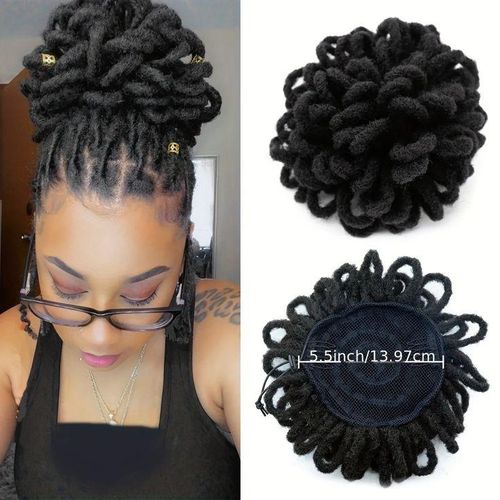 Dreadlocks Bun Afro puff Extension