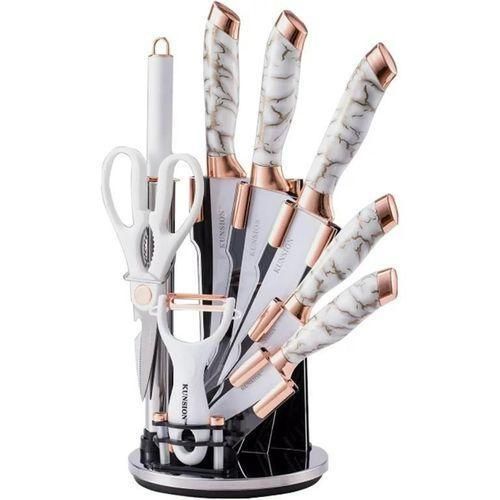 Kitchen Knife 9pcs Acrylic Knife Holder Stainless steel