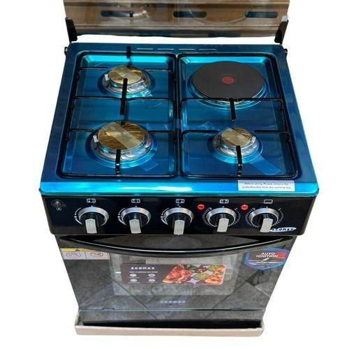 50 by 55 Free Standing Cooker – 3 Gas + 1 Electric Plate with Electric Oven 1 Year Warranty and free gifts