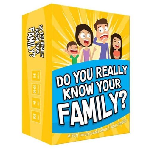Do you really know your family? Card Game for Kids, Teens and Adults