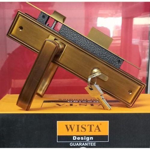 Wista Steel mahogany Main door Quality lock setcoffeebrown 95