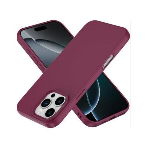 Soft Silicone Back Cover for iPhone 16 Pro – Protective, Shockproof, Ultra-Thin, Anti-Scratch, Anti-Fingerprint – Maroon