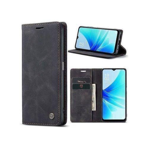 Oppo A57 2022 Cover Flip Case Black Magnetic Wallet Book Leather Heavy Protective Phone Case/ cover