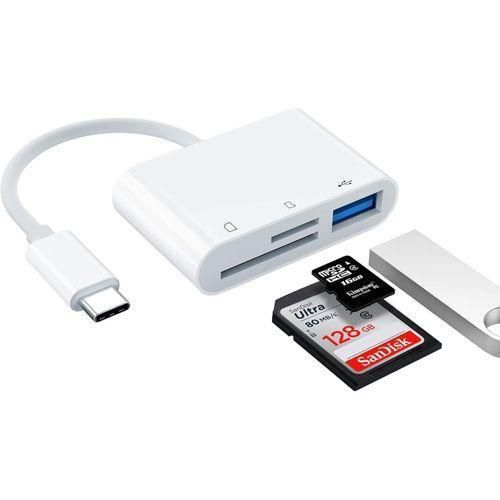Type-C Multi Card Reader SD TF CF USB 3.0 Lightning Adapter Fast Transfer