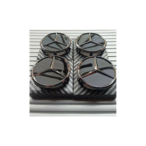 Black Alloy Wheel Centre Hub Caps 75mm for Models A B C E S M Class ML CLA GLA x4pcs