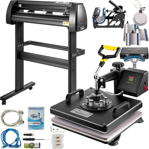 T-Shirt and Mug Printing Starter Kit 2feet Plotter and 8 in 1 Heat Press Machine for Home and Commercial Use