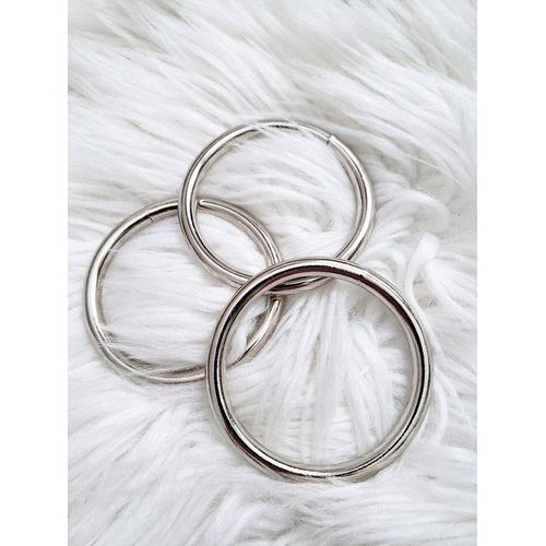 Silver Metal O- Bag rings used for straps, purses & crafts