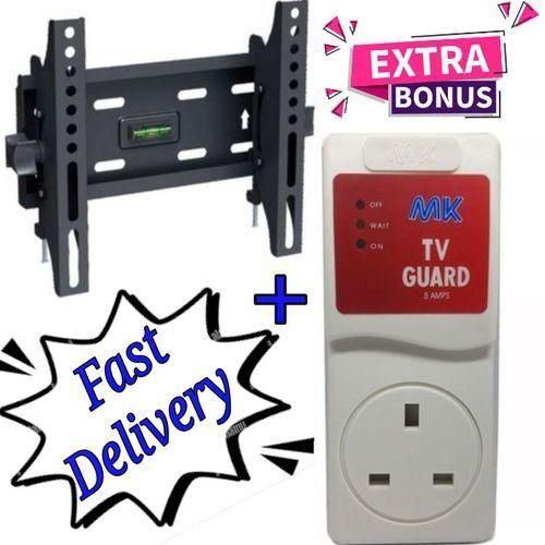 Skilltech 15"To 43"Tilting Wall Mount Bracket+Electric TV Guard