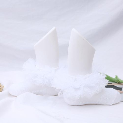 0-10Y Kids Infant Toddler Baby Socks Girls Kids Princess Bowknot Lace Floral Short Socks Cotton Ruffle Frilly Trim Ankle Socks6 To 12