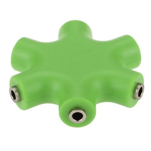 35mm 6 Ports Multi Headphone Headset Earphone Splitter