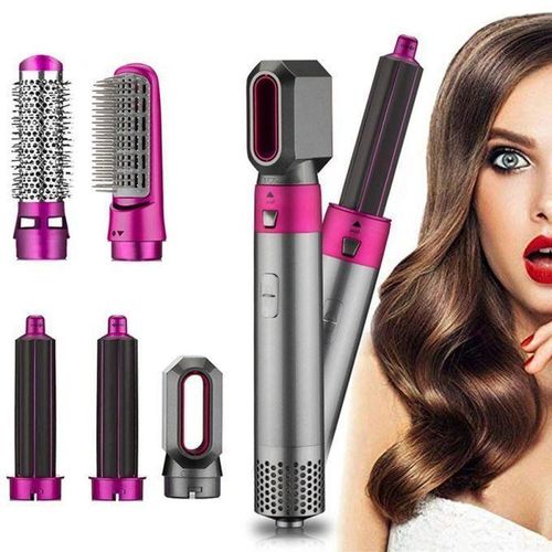 5 In 1 Hairdressing Tool, Automatic Curling Iron, Hair Styling Comb, Electric Blow Dryer, Straight And Curly Hair Style Hot Air Comb 5 In 1