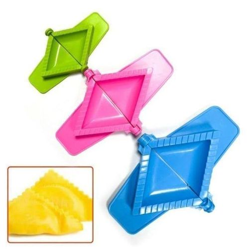 3-Piece Plastic Samosa and Dumpling Maker Set – Manual Triangular Pastry Mold and Dough Press Kit for Samosas
