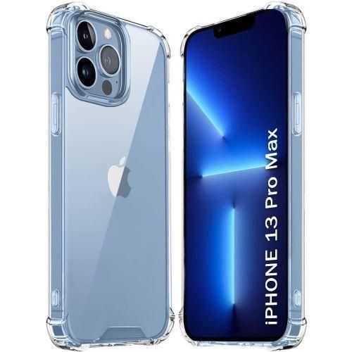 Hard-Back Soft-Sides Non-yellowing Crystal Clear Back Case Cover for iPhone 13 Pro Max