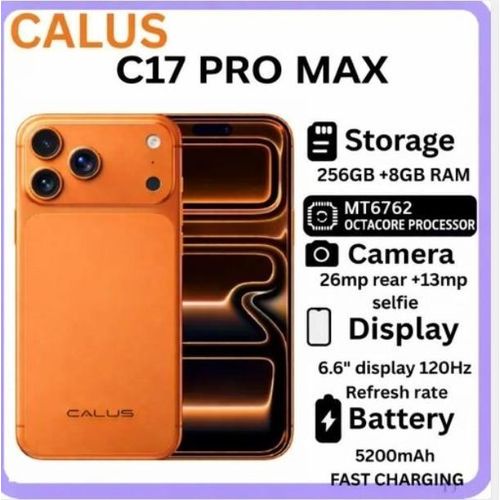 C17 PRO MAX 256GB ROM 8GB RAM 13MP26MP CAMERA 5500MAH BATTERY 69 LARGE DISPLAY ANDROID 14 MT6762 OCTACORE PROCESSOR DUAL SIM