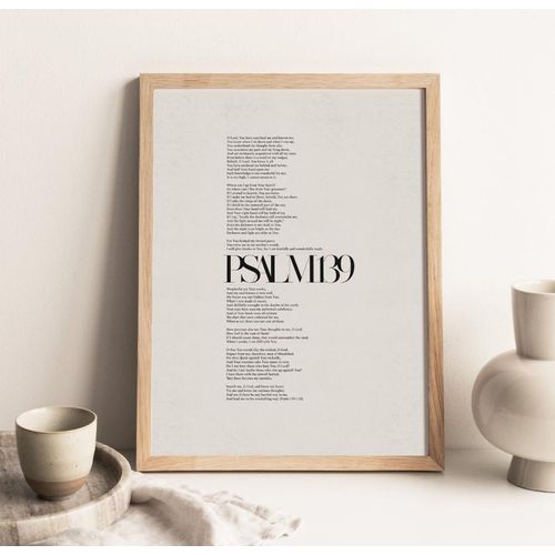 Psalm 139 Scripture Wall Art Framed