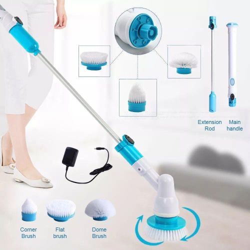 3 heads electric spin scrubber cleaning brush