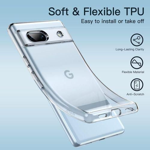 Back Case Cover Flexible Silicone Transparent Case Cover for Google Pixel 7A