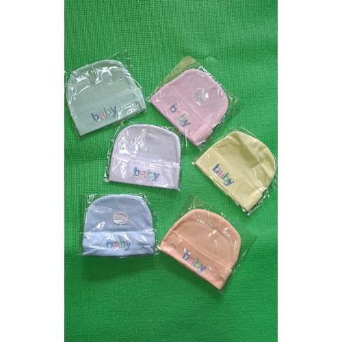 3 pcs Assorted cotton newborn caps