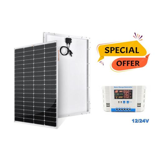 150 W Solar Panel 25 Years Warranty All Weather Mono Solar Panel Free 30A Solar Charge Controller