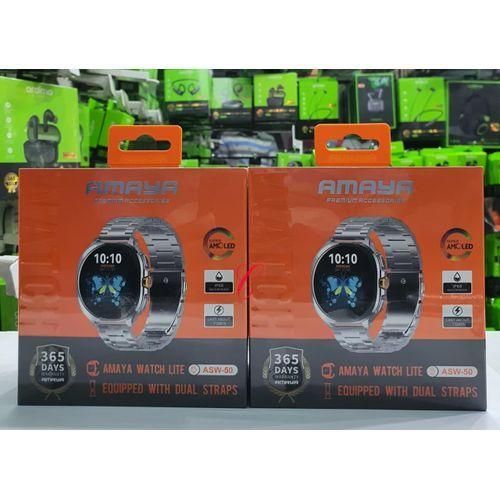 Watch Lite ASW-50 AMOLED METALLIC Smart Watch with dual straps