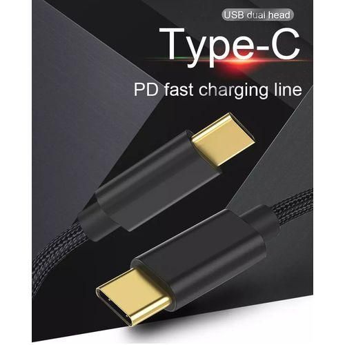 Type C To Type C USB Data PD Fast Charge Phone Cable Black