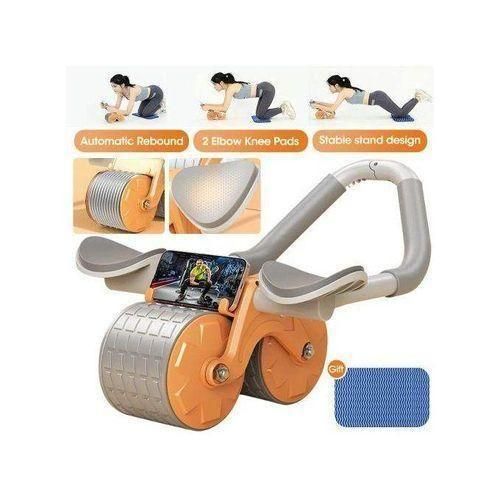 Automatic Rebound Ab Wheel Roller – Dual Wheel Abdominal Exercise Roller with Elbow Support for Core Strength Training