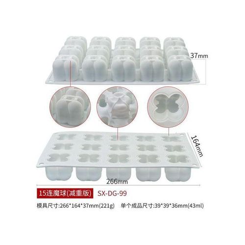 Bubble Cube Candle Silicone Mould 3D Aromatherapy Paste Candle Making Resin Mold Chocolate Dessert Cake Baking Mold Home Decor