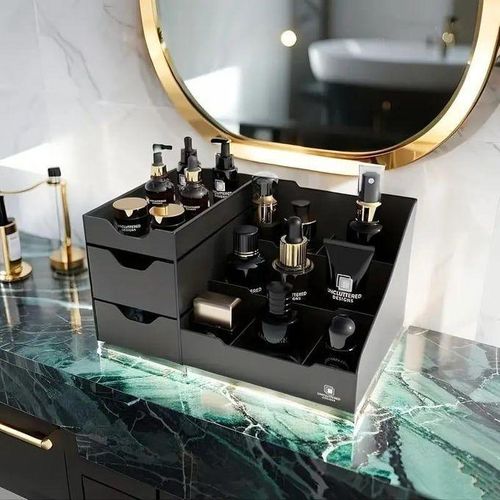 Desktop cosmetic cologne organizer